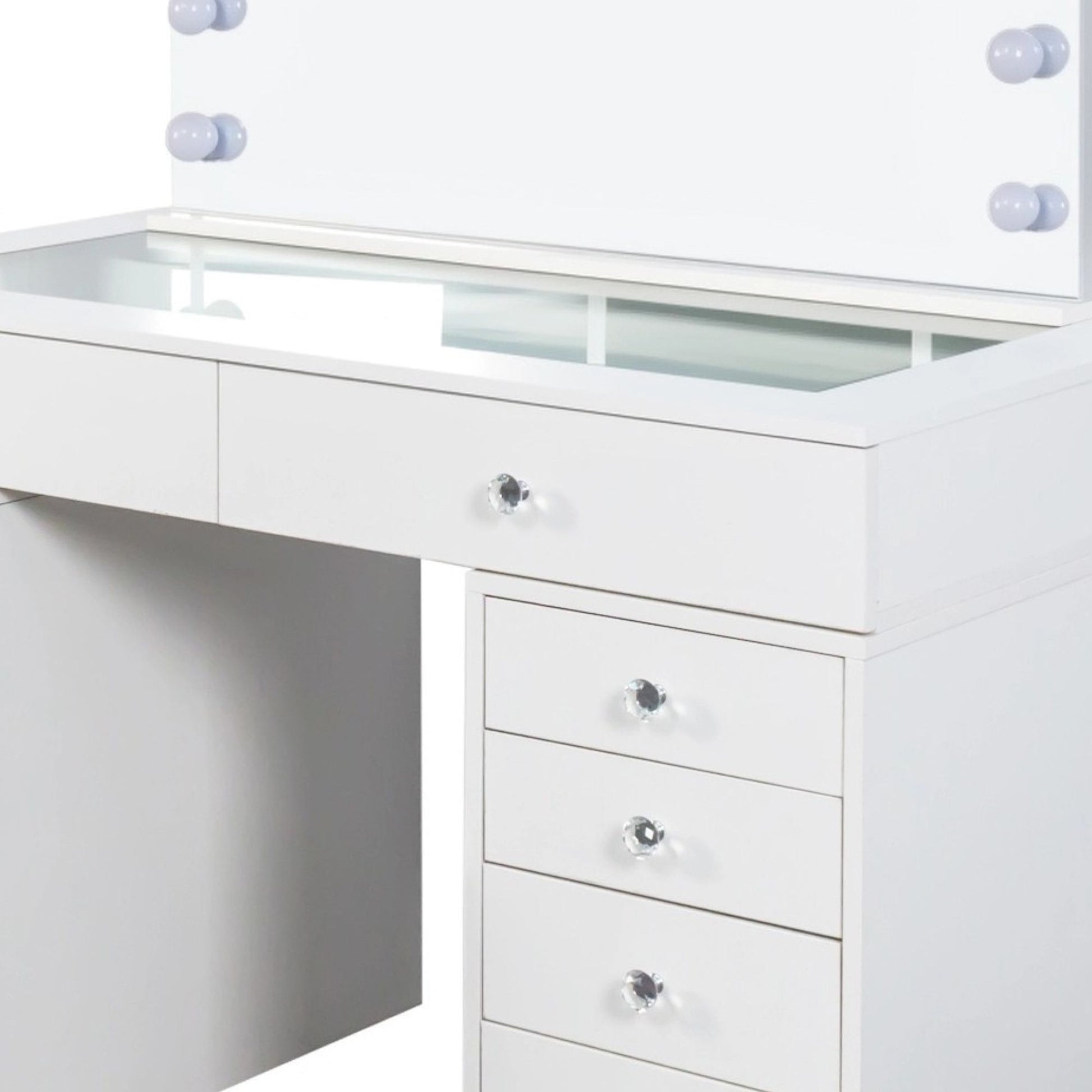 Hollywood Schminktisch herangezoomt