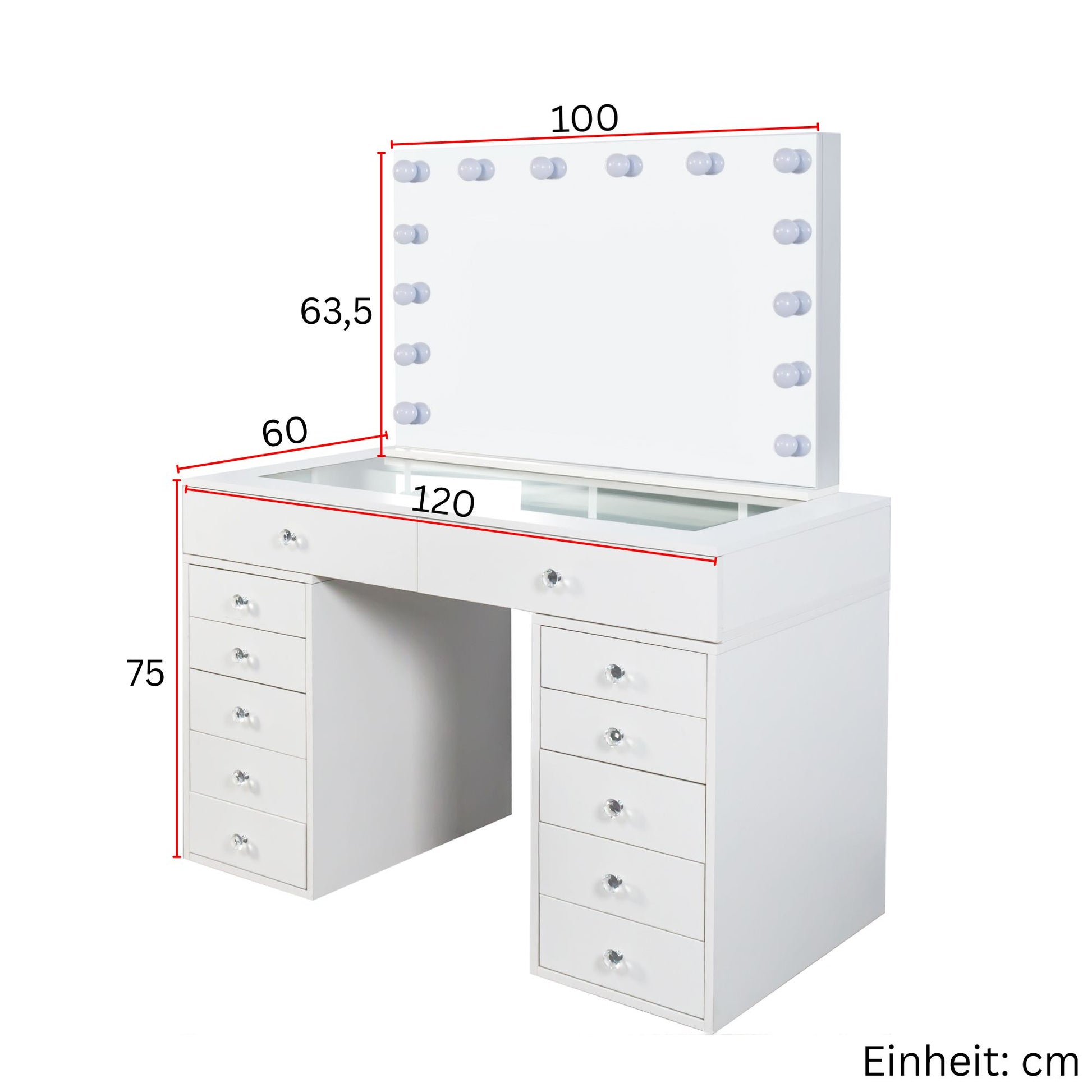 Hollywood Schminktisch Maße