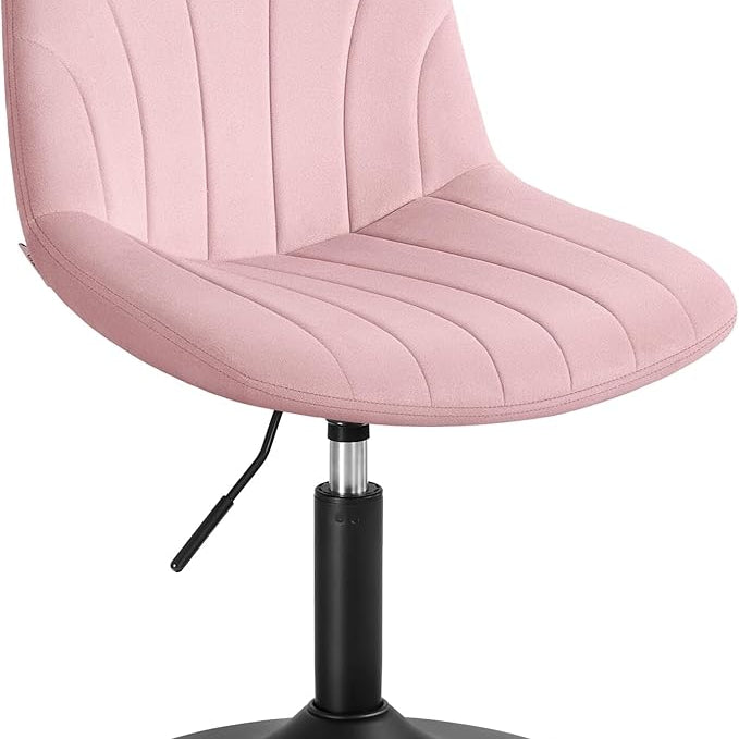 Schminktisch Hocker rosa samt