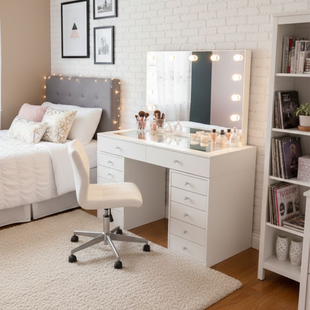 Schminktisch mit Schminkspiegel - Diamond Hollywood Station