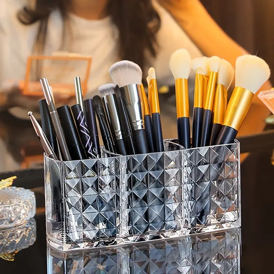 Make‑Up Pinsel Organiser transparent 2er Set