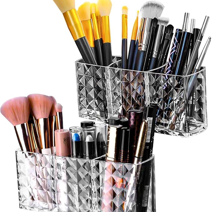 Make‑Up Pinsel Organizer transparent 2er Set