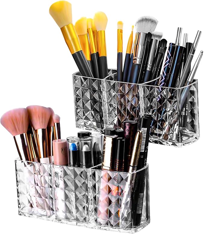 Make‑Up Pinsel Organizer transparent 2er Set