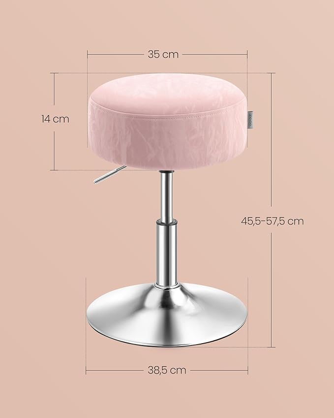 Schminktisch Sitzhocker rosa silber
