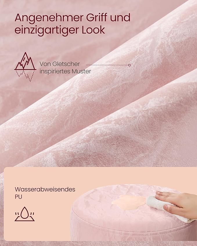 Schminktisch Sitzhocker rosa silber