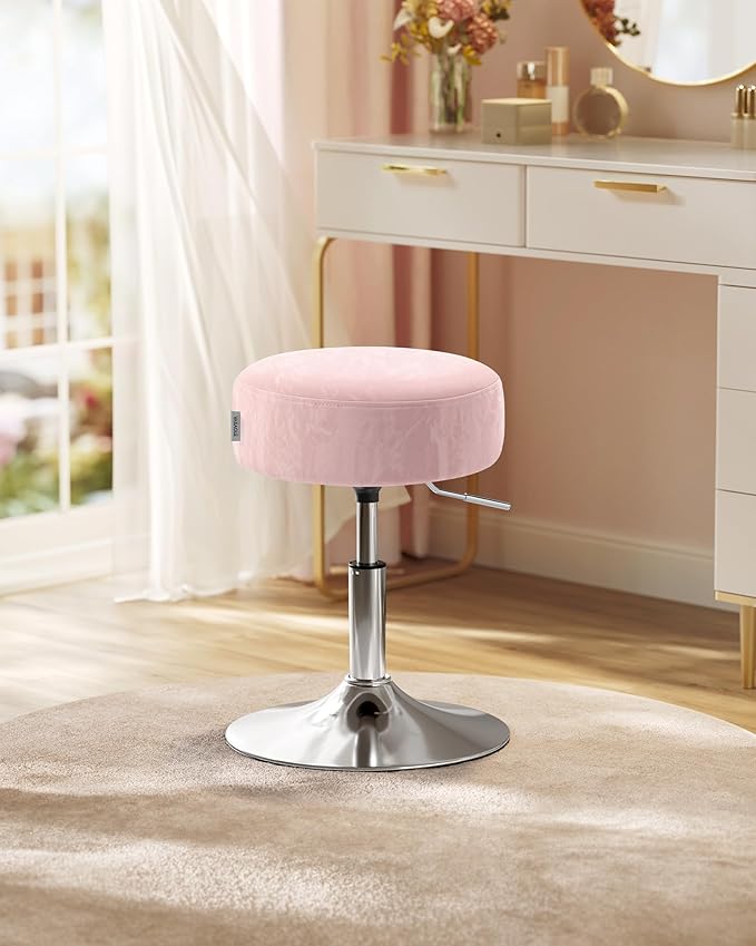 Schminktisch Sitzhocker rosa silber