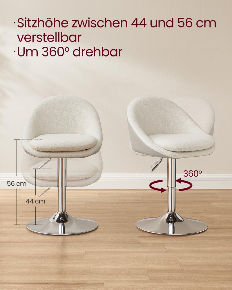 Schminktisch Stuhl cremeweiß