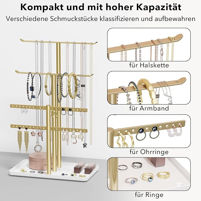 Schmuckständer in gold weiss