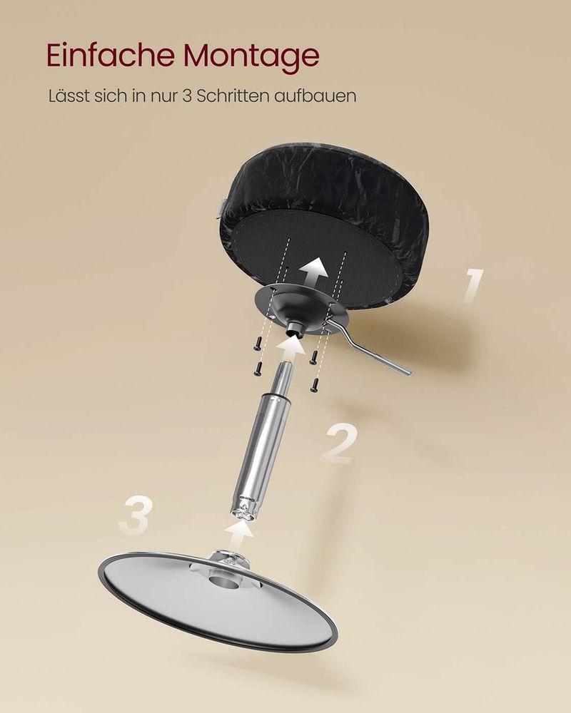 Schminktisch Sitzhocker schwarz silber