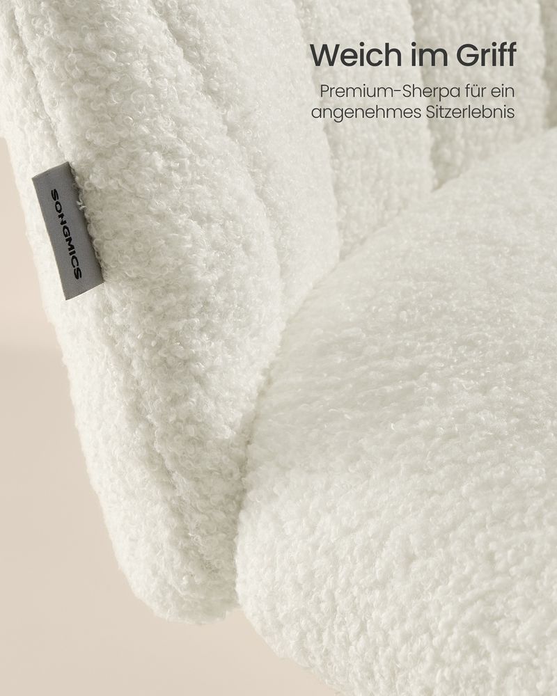 Schminktisch Stuhl fleece weiss