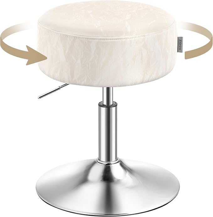 Schminktisch Sitzhocker cremeweiß silber